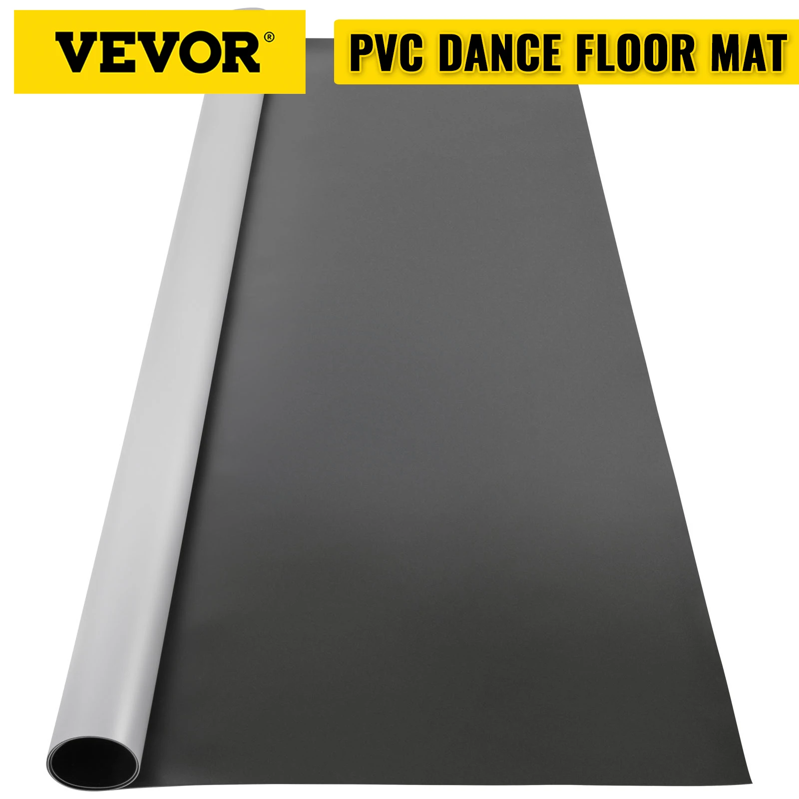 

VEVOR коврик для танцпола из ПВХ толщиной 1,5 мм, двусторонний портативный нескользящий виниловый настил для танцев в рулоне, простыня для джаз...