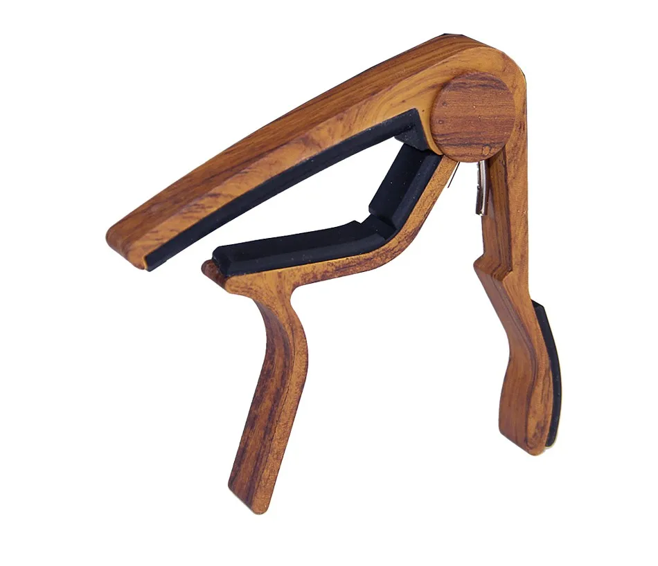 

BATESMUSIC 6-String Acoustic & Electric Guitar Capo- Single Handed Capo, Rosewood Color