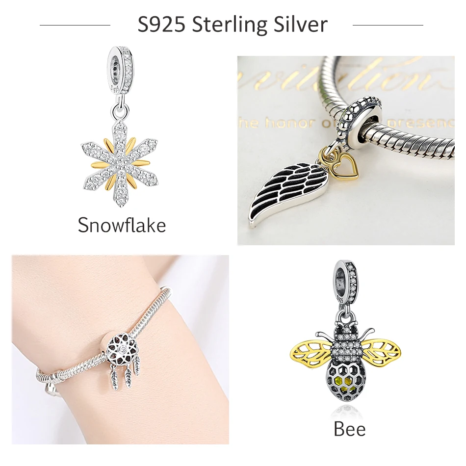 Оригинальный браслет из стерлингового серебра 925 пробы с подвеской-шариком