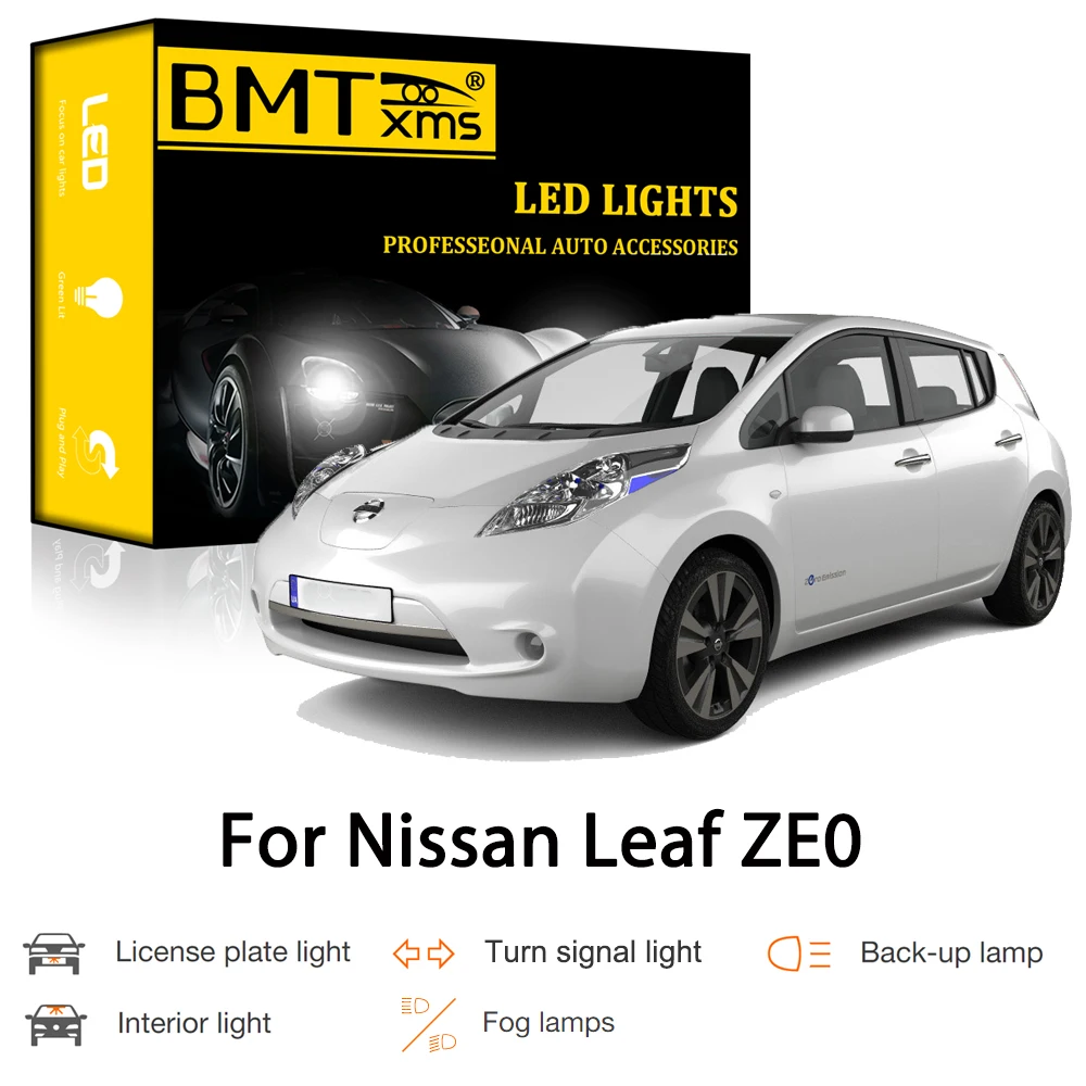 

BMTxms Canbus для Nissan Leaf ZE0 2010-2017 автомобисветодиодный светодиодные наружные внутренние парковочные Сигналы поворота фотолампы противотумансветильник фары