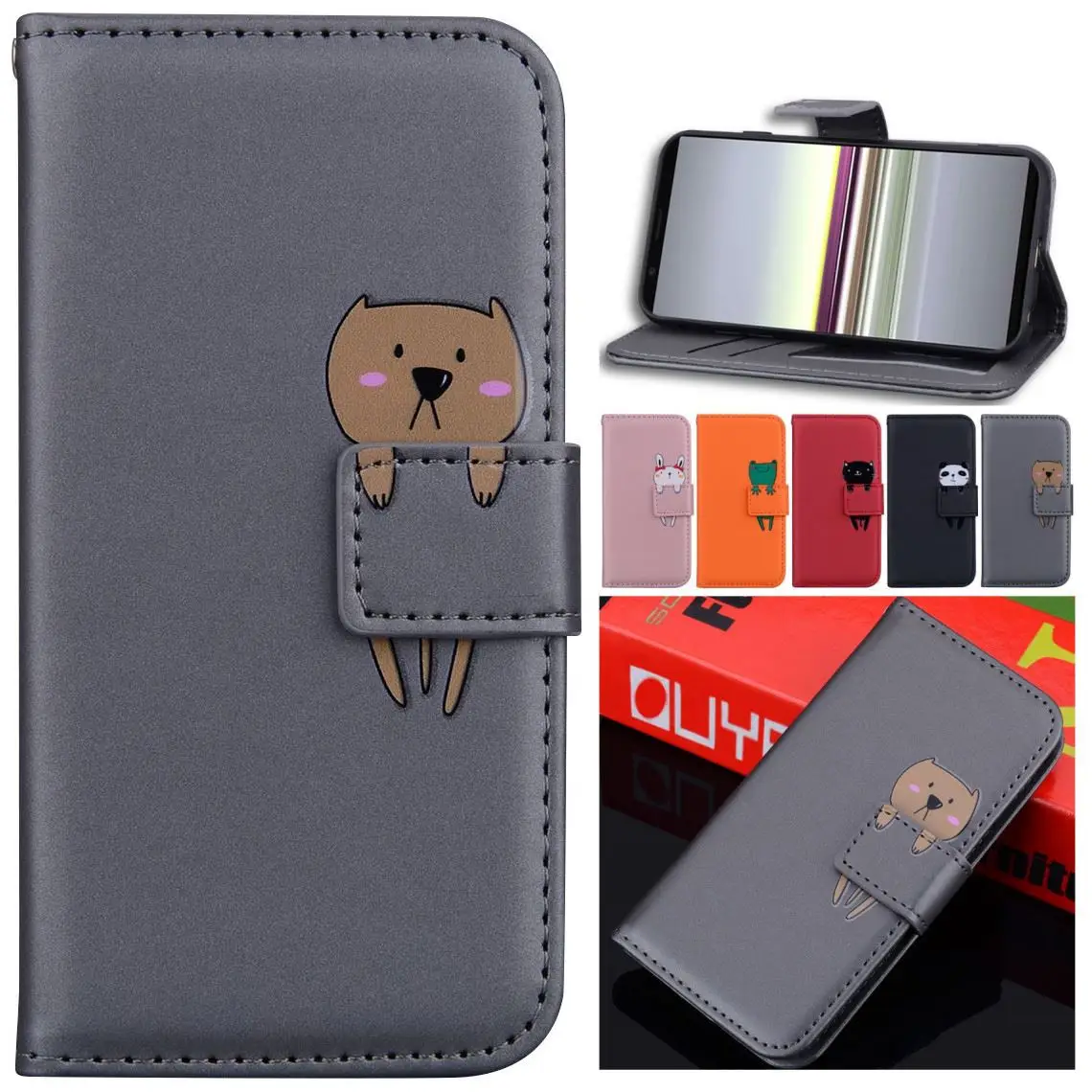 Флип кобура с 3d рисунком животного из мультфильма для Nokia 2 4 3 кожаный чехол