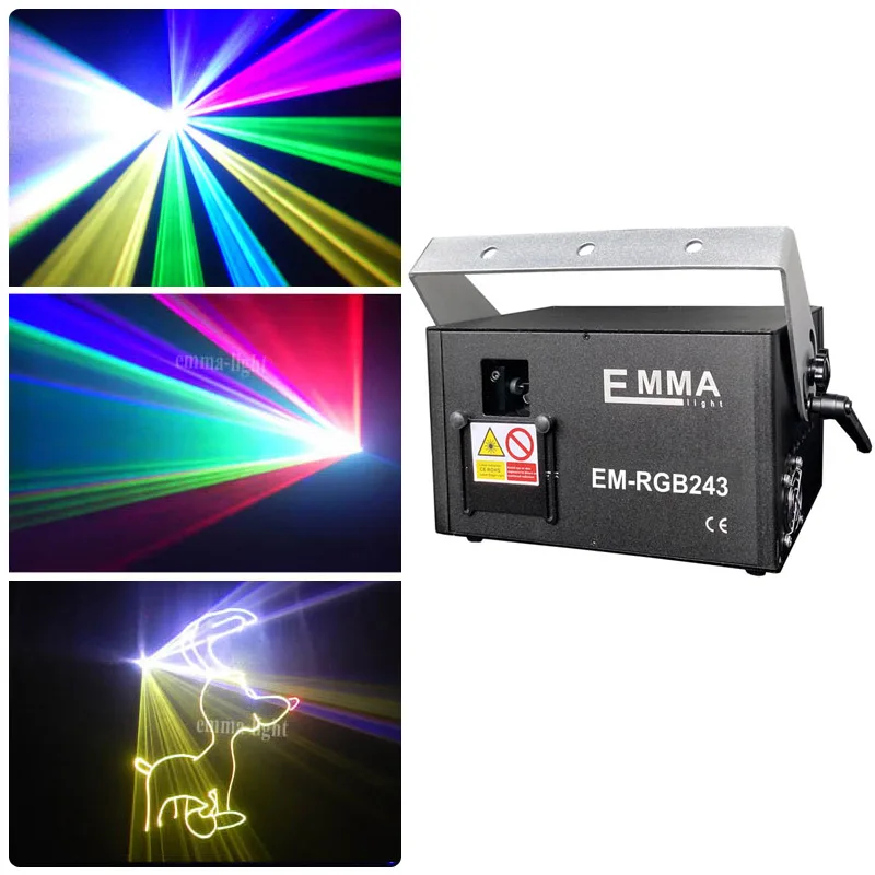 Новинка RGB ILDA stage диджейские Лазерные Лампы 30K 40K полноцветный 2 Вт Анимация Эмма