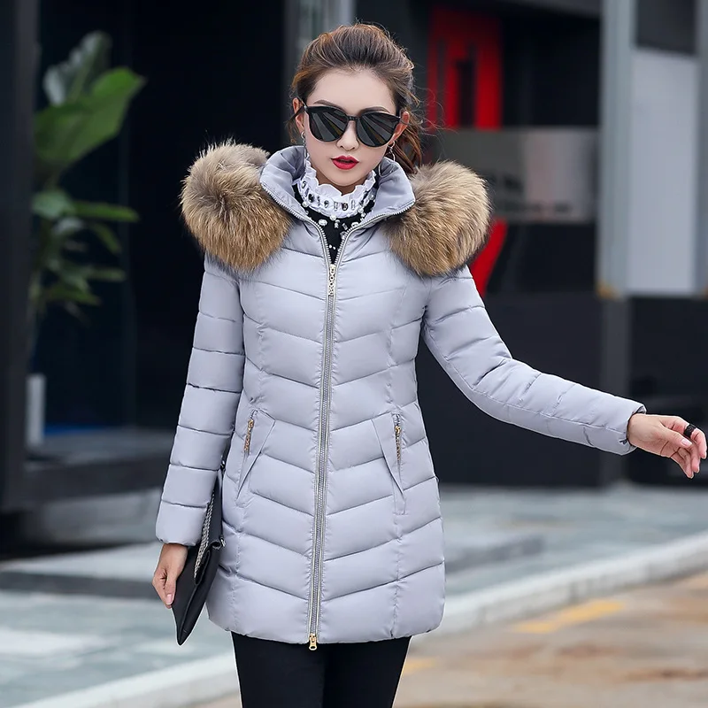 

parka coat 6 Colors Winter Down Jacket Women Long Coat Warm Clothes puffer jacket coats Female abrigos mujer invierno 6XL gray