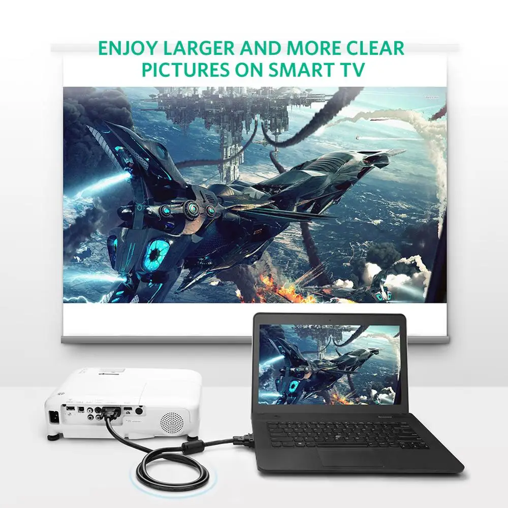 Ugreen VGA кабель «Папа-папа» 1080P 1 м 5 м 10 м кабель 15 Pin провод для монитора компьютера проектор VGA кабель
