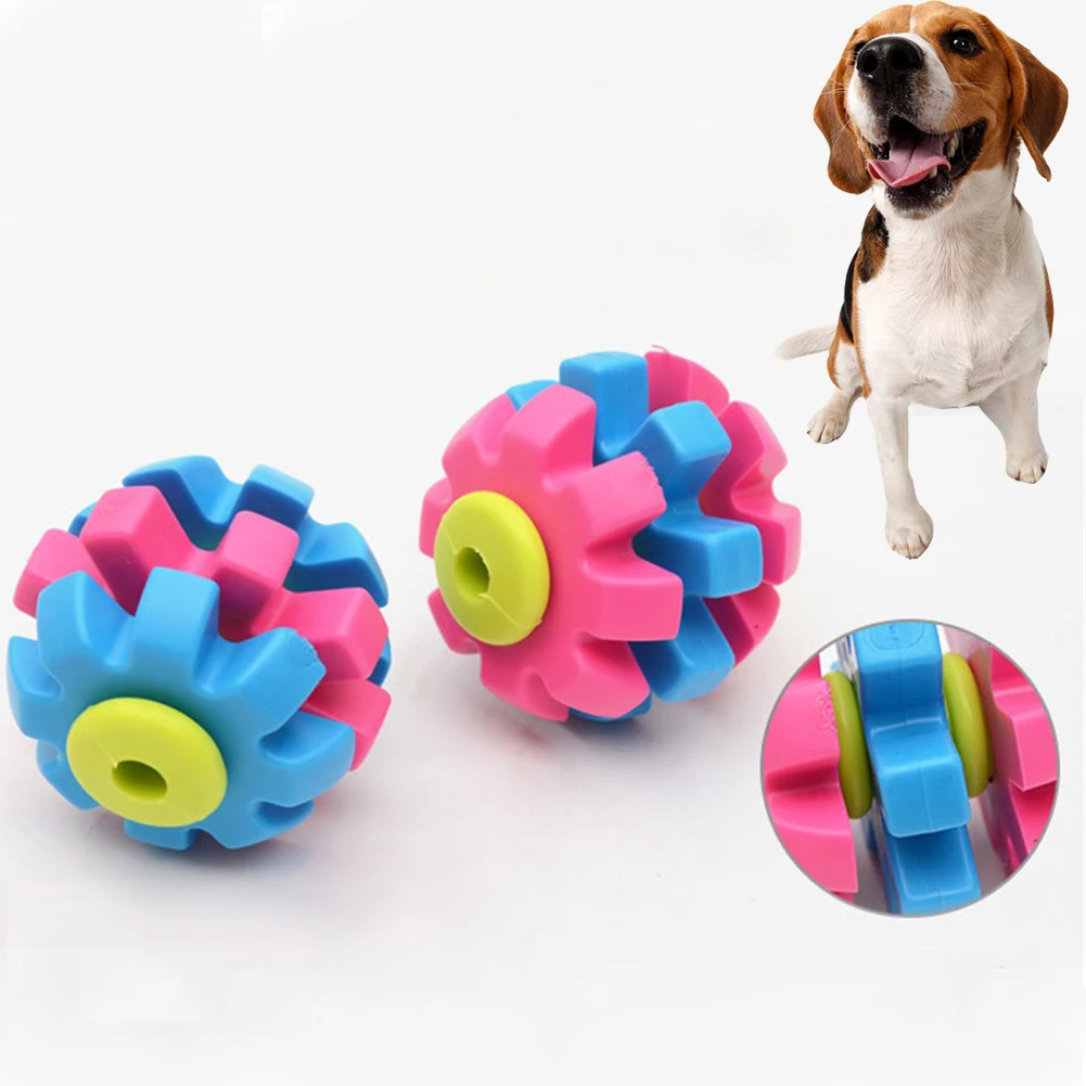 

Dog Play Toy Balls Chew Molar Tooth Cleaning Toys Bite Resistant Puppy Chew Toys Tool Rubber Interactive Ball Pet Supplies