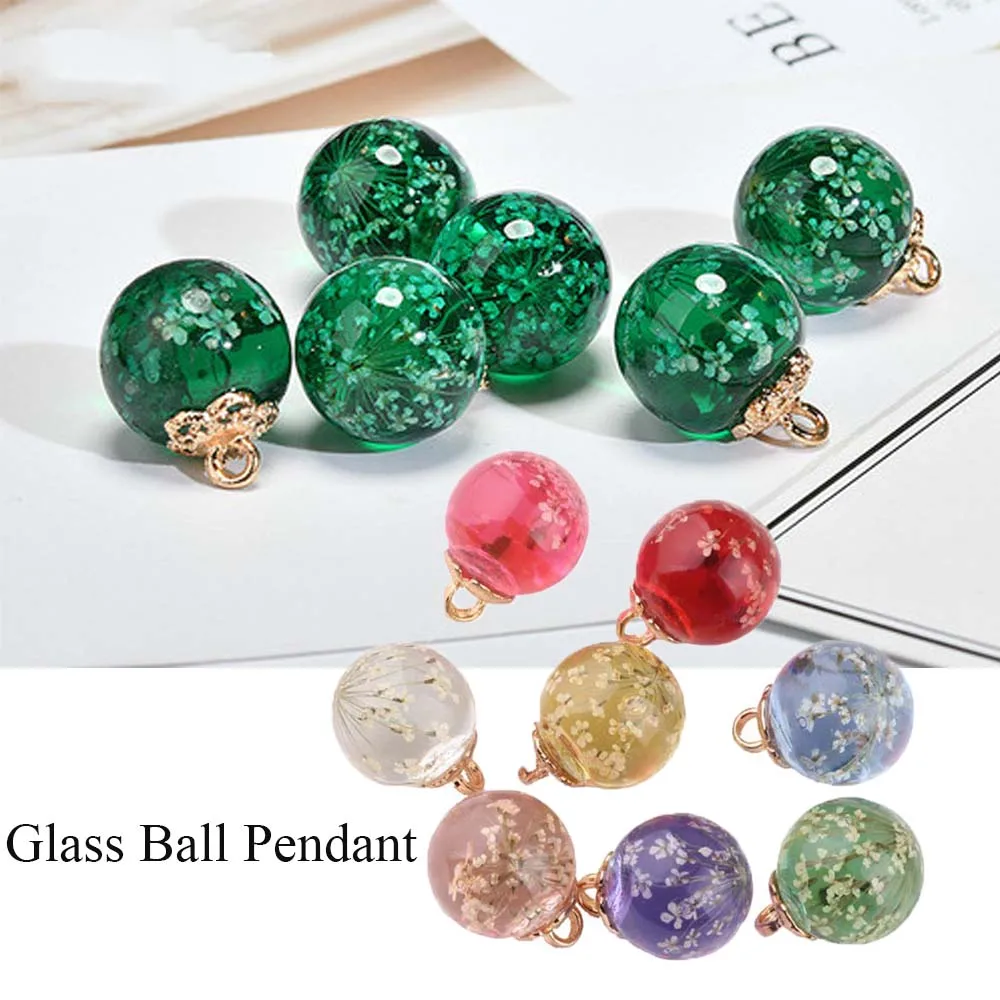 Иммортический цветок стеклянный шар из смолы подвеска сделай сам компоненты для