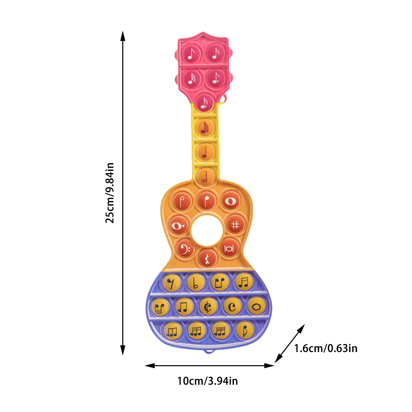 

2021 New Guitar Bubble Sensory Fidget Toys Children Adult Stress Relief Educational Squeeze Board Game Finger Toy