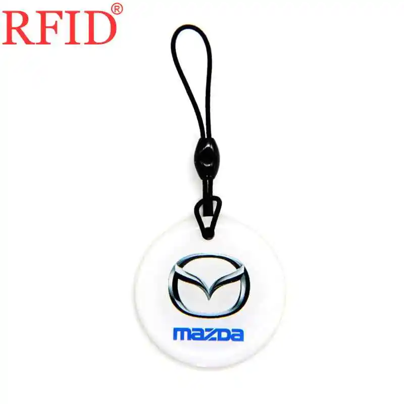 ID 125Khz EM4305 EM4205 Replicable Writable Auto Logos Pattern Keyfob RFID Card Circular Dropping Glue Keychain Access Control 1 |