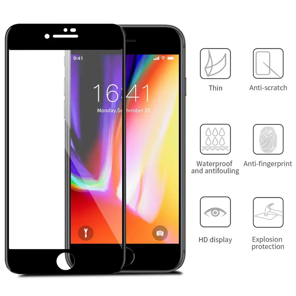 HOCO полное покрытие защитное закаленное стекло для iPhone 7 8 Plus 3D протектор экрана для iPhone 8 7 Защита на пленке