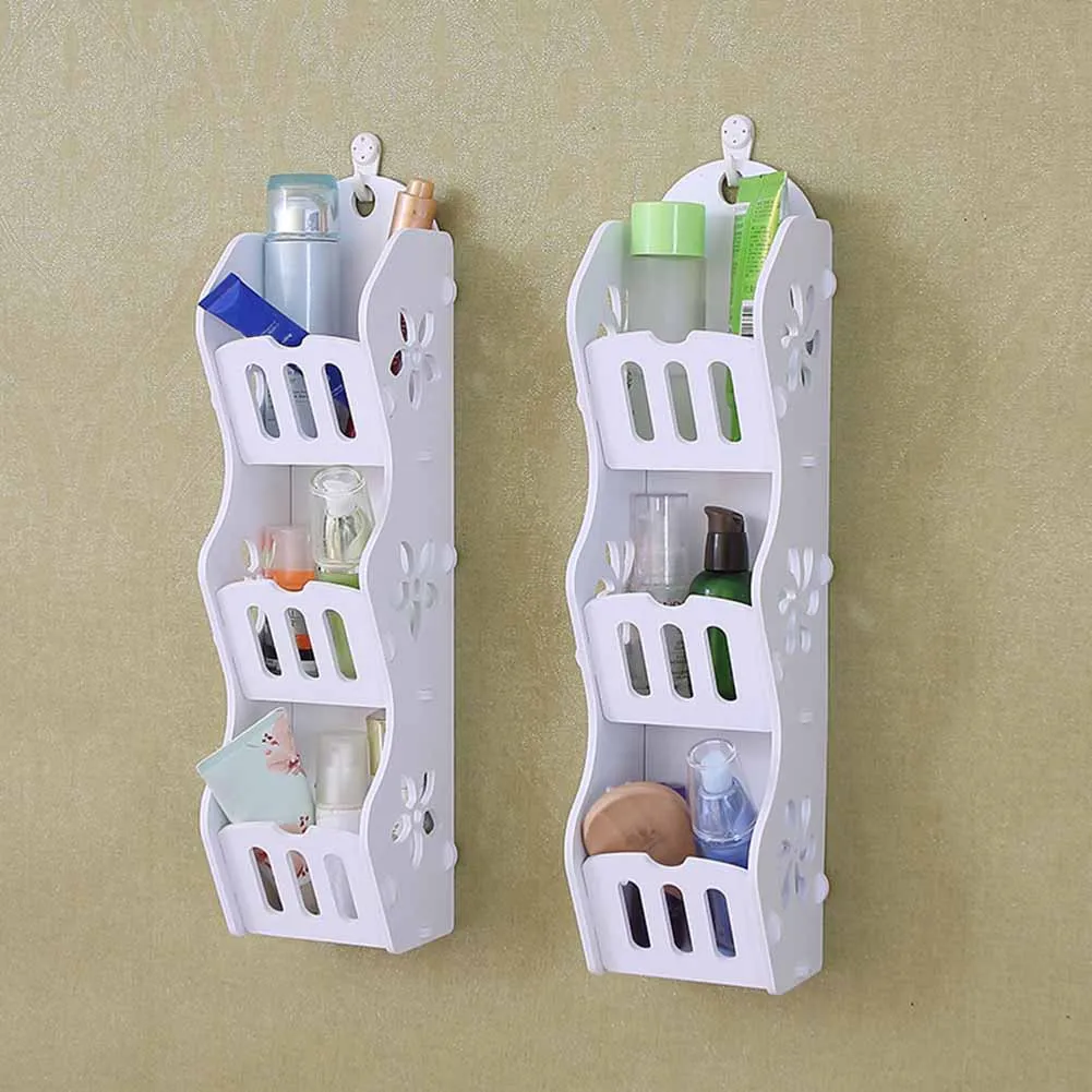 

Storage Rack Shelf Wall Hanging 3 Layers Holder Organizer For Bathroom Cosmetics Makeup AUG889
