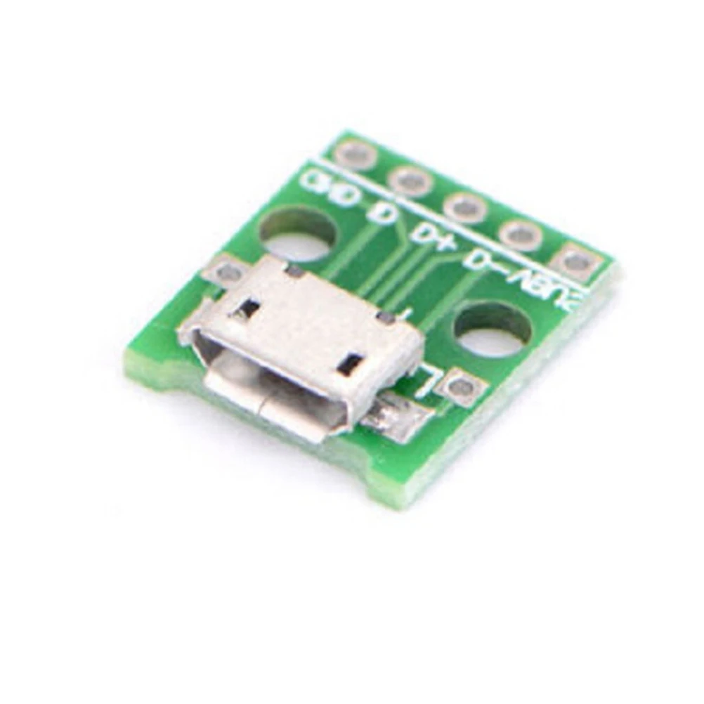 5 шт./лот Тип B PCB Преобразователь мини USB DIP адаптер 5-контактный гнездовой разъем