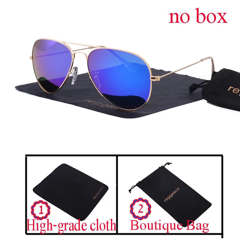 3025 c7 no box Стекло линз, аксессуары для глаз, Стекло es Lunettes de soleil hommes pêche Вождение lunettes de luxe concepteur pilote hommes Для Мужчин's - Цвет линз: 3025 c7 no box