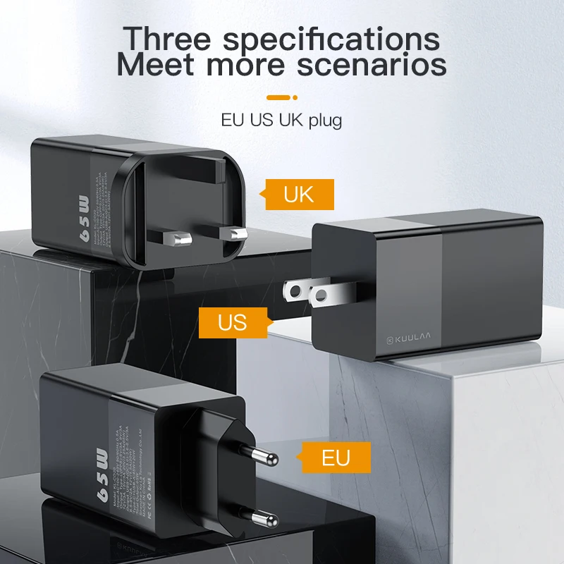 

65W GaN Charger Quick Charge 4.0 3.0 USB Type C QC PD USB Charger Portable Fast Charger For iPhone Xiaomi Laptop Tablet