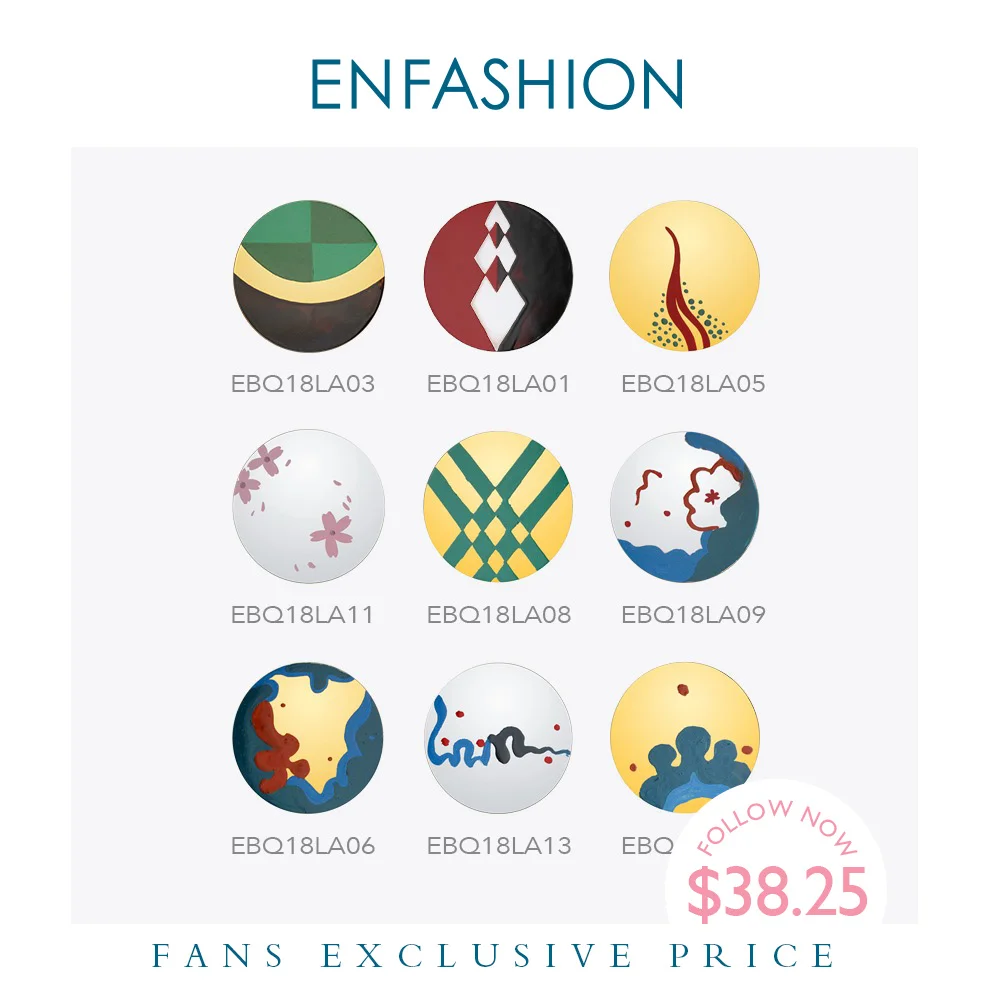 Женские серьги гвоздики из нержавеющей стали с ручной росписью|Серьги-гвоздики| |