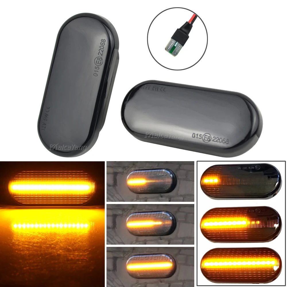 

Side Marker Light Dynamic LED Turn Signal Flashing Indicator Blinker For SEAT Ibiza 6L Cordoba Toledo Leon 1M For Skoda Octavia