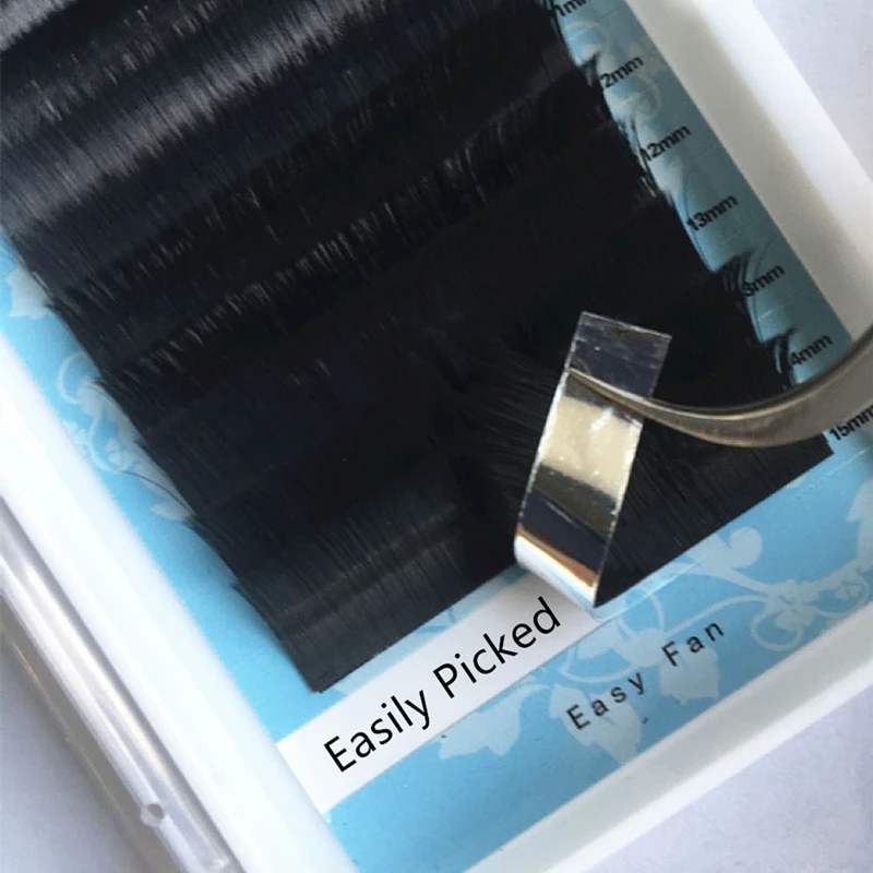 3 коробки мягкие 3D норковые ресницы натуральные Easyfan индивидуальные для