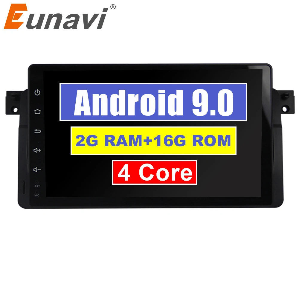 Eunavi 9 'ƈG RAM 1 din Android 0 четырехъядерный автомобильный радиоприемник для BMW E46 318 320