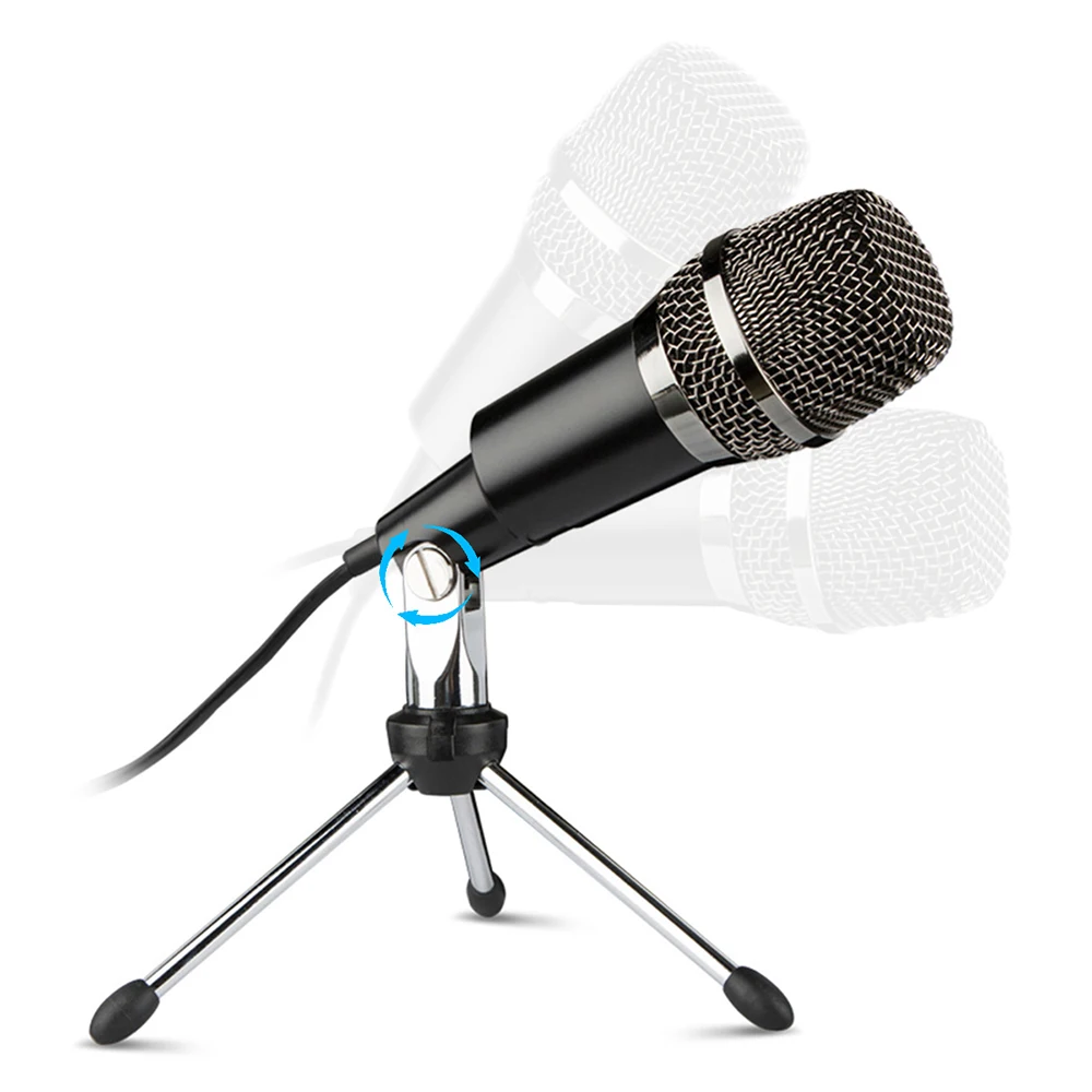 Стерео Студийный микрофон USB записывающие микрофоны для телефона ноутбука