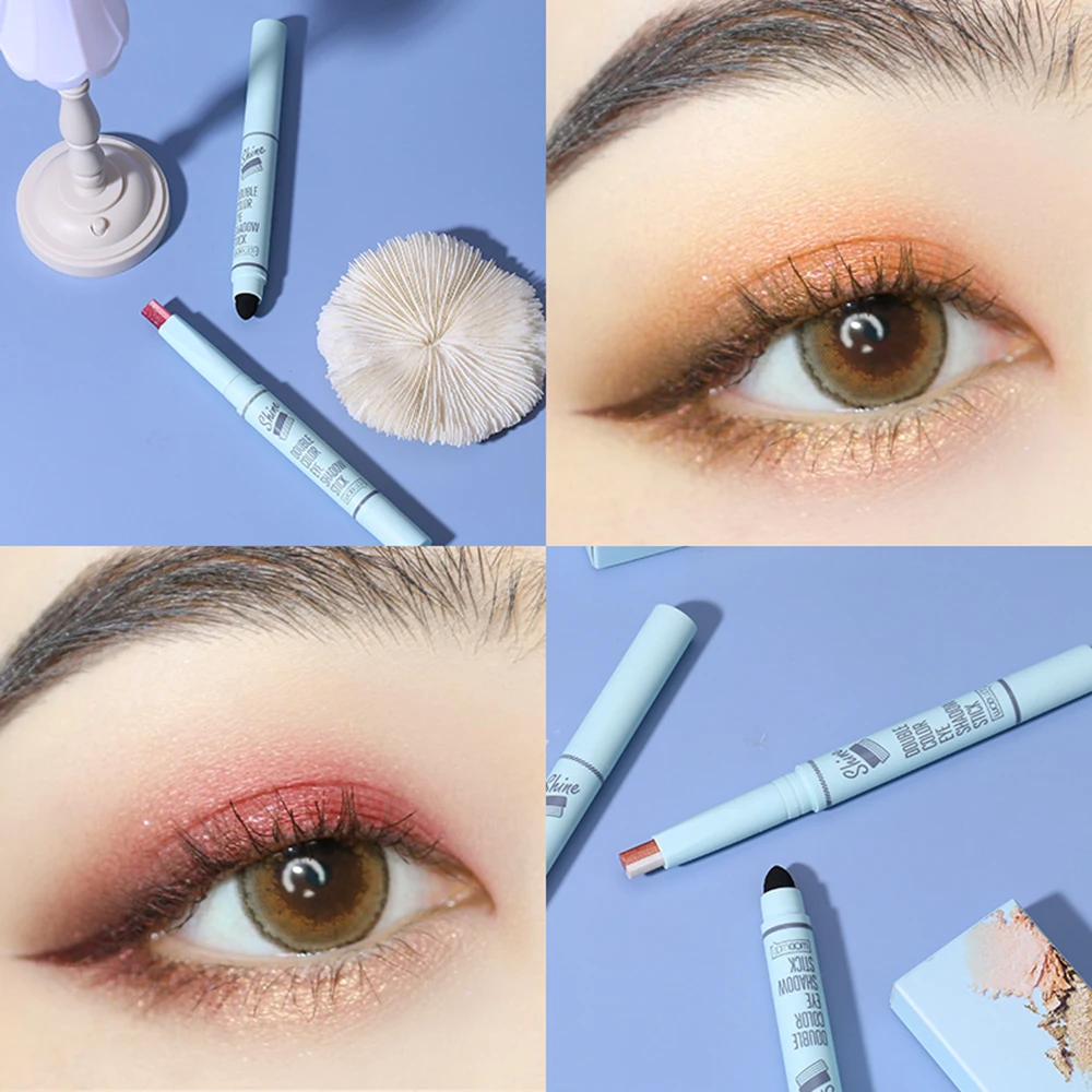 Градиент стерео двух Цвет тени для век Ручка Двойной градиент цвета Прожигающий
