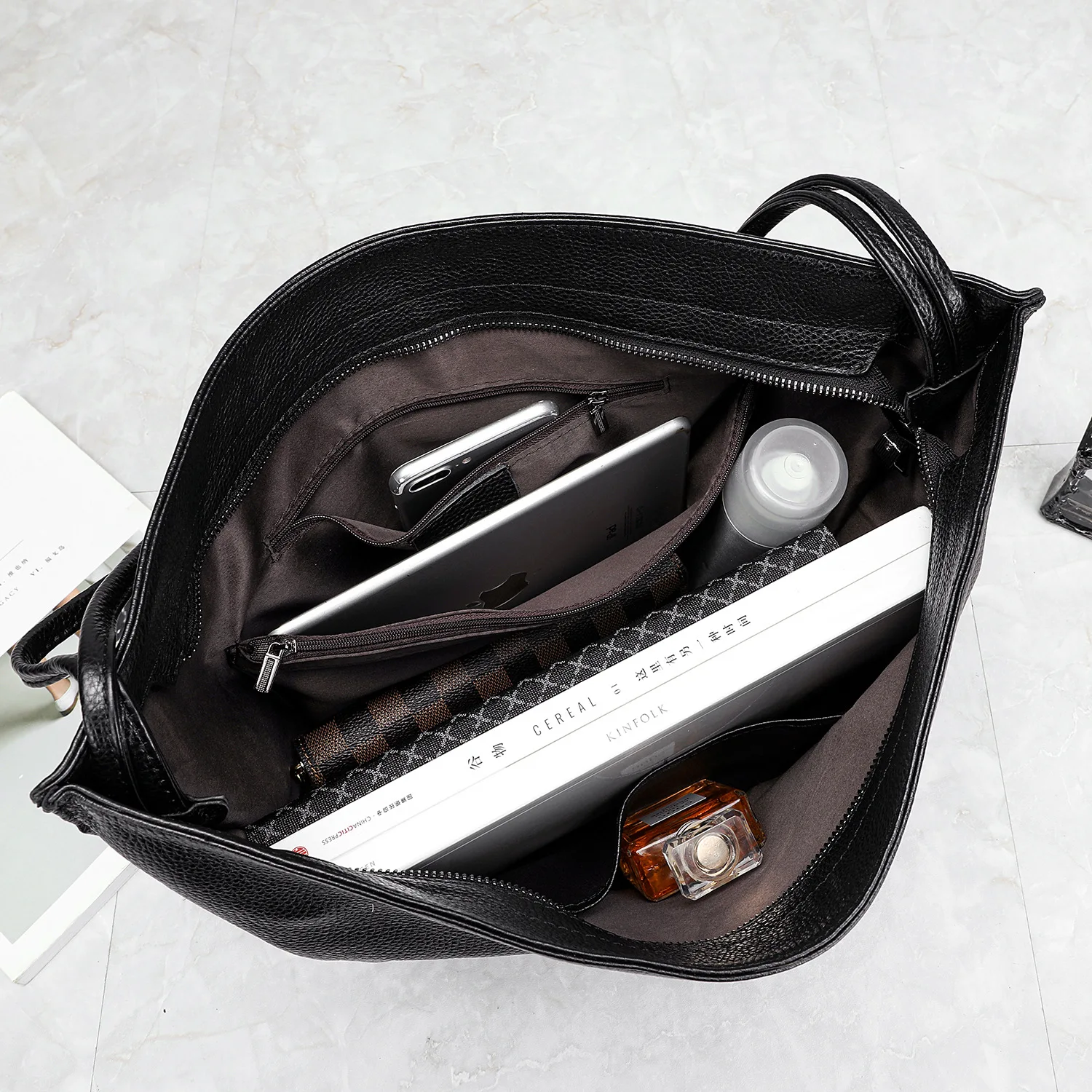 

2021 European and American new style 100% real cowhide women's bag messenger bag all-match shoulder bag large-capacity handbag