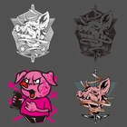 Мультяшный популярный узор свиньи на одежде, аппликация, Декор, теплопередача для одежды, нашивка с напечатанным персонажем для одежды, теплопередача