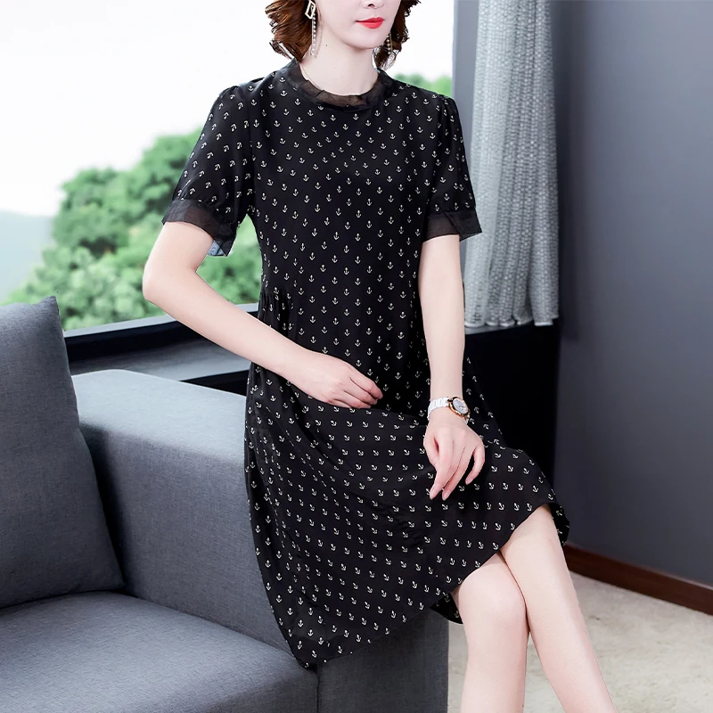 2020 Новый Шелковый модельные офисные туфли темперамент с коротким рукавом мелким