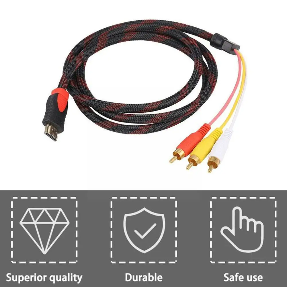 5 футов HDMI штекер к RCA Видео Аудио AV кабель адаптер для PS3 Aux разъем аудио провод Wii