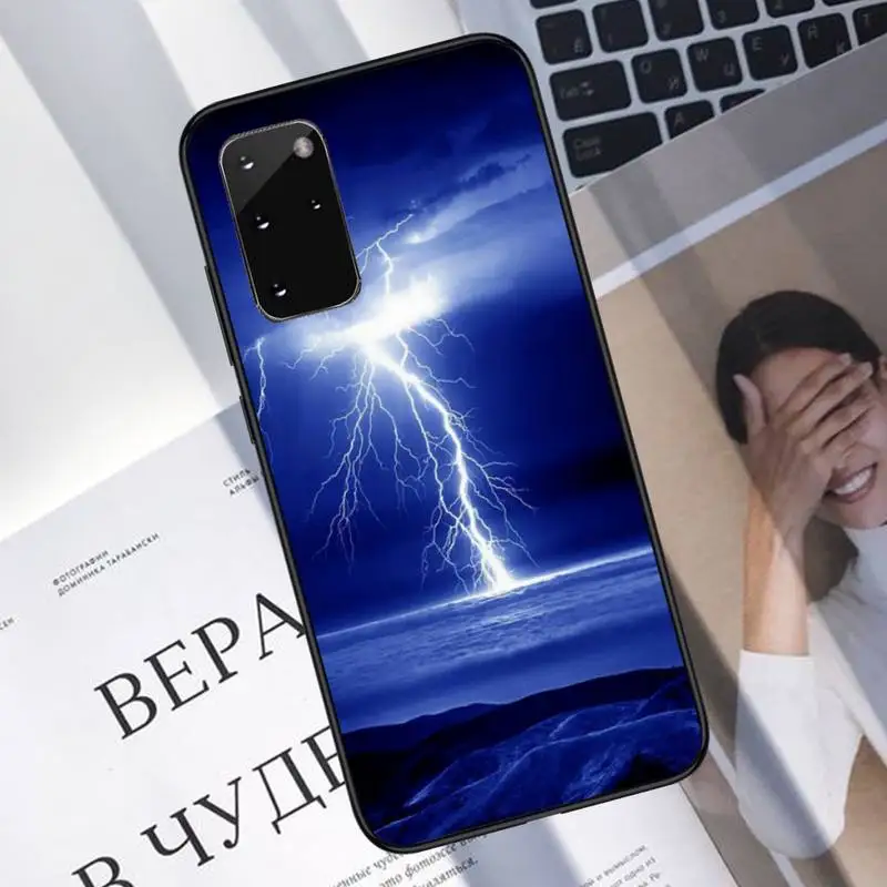 

lightning Flashing Phone Case For Samsung A40 A31 A50 A51 A71 A20E A20S S8 S9 S10 S20 Plus note 20 ultra