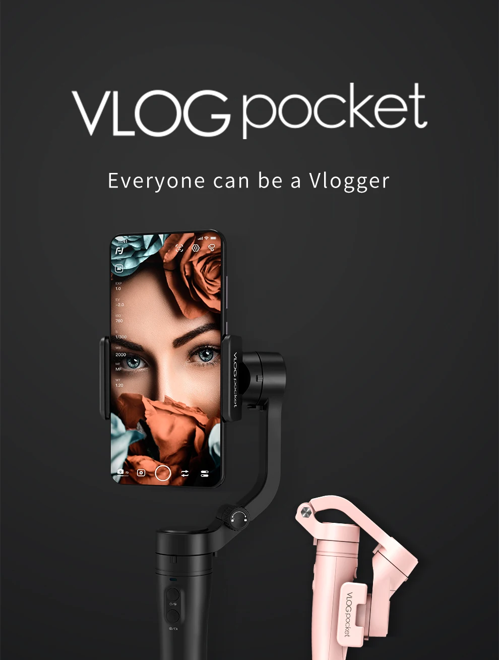 Feiyu tech Vimble 2 / Vlog Карманный 3 осевой и портативный монопод с шарнирным замком Stabiliz