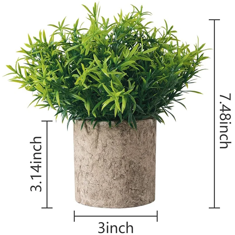 Набор из 4 мини горшечных искусственных растений искусственное растение