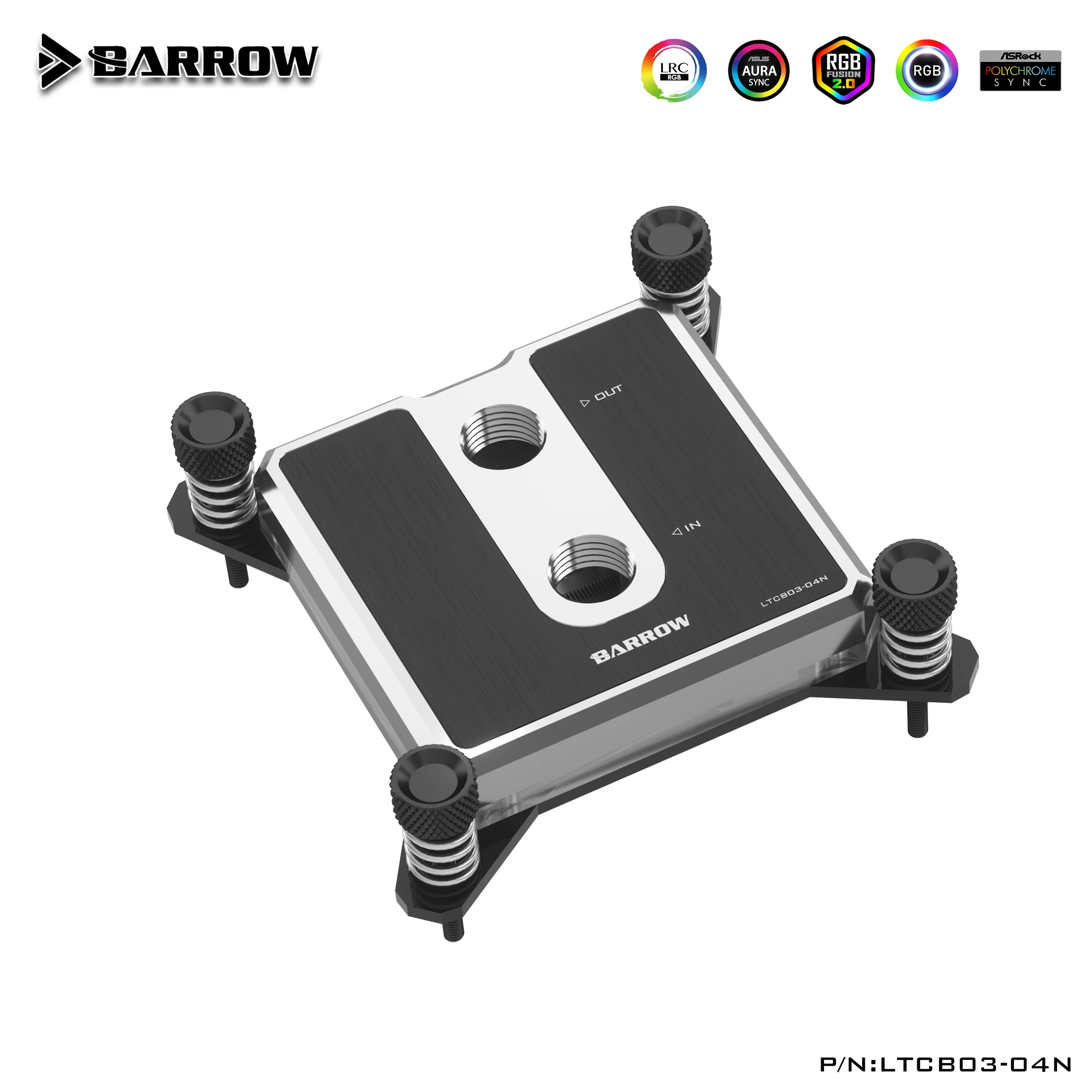 

Barrow CPU Water Block use for Intel LGA1150 1151 1200 1700 Socket / POM / Brass Metal Top / A-RGB Light compatible 5V GND 3PIN