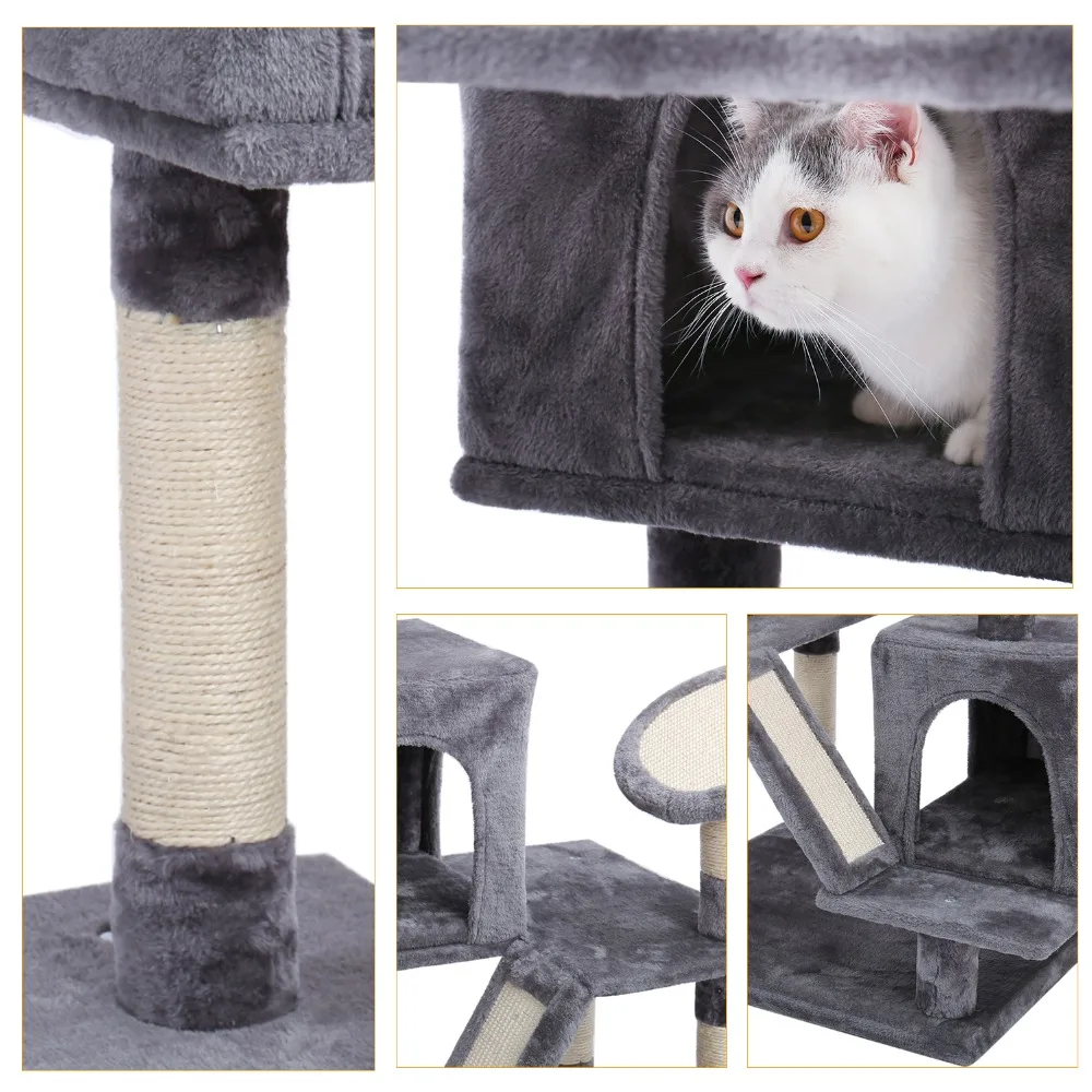Домашняя H110cm кошка игрушка котенок домик Когтеточка дерево для скалолазания кошка дерево домашнее животное кошка роскошный прыгающий каркас мебель