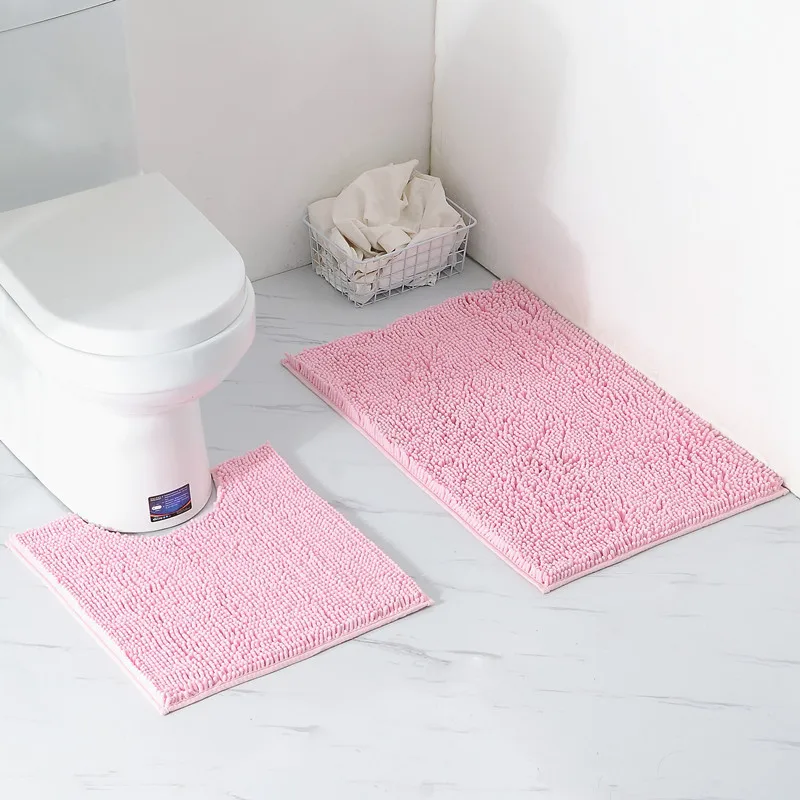 Prezzo Tappeto Da Bagno In Peluche Ciniglia Due Pezzi Tappetino Da Bagno Set Tappeti Da Bagno Assorbenti Antiscivolo Per Doccia 50x50cm 50x80cm