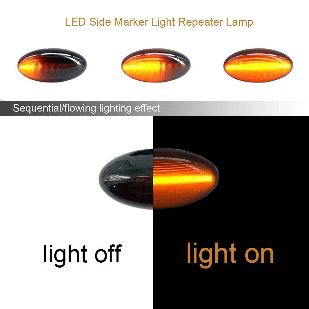 Светодиодный динамический боковой маркер поворотный сигнал последовательный