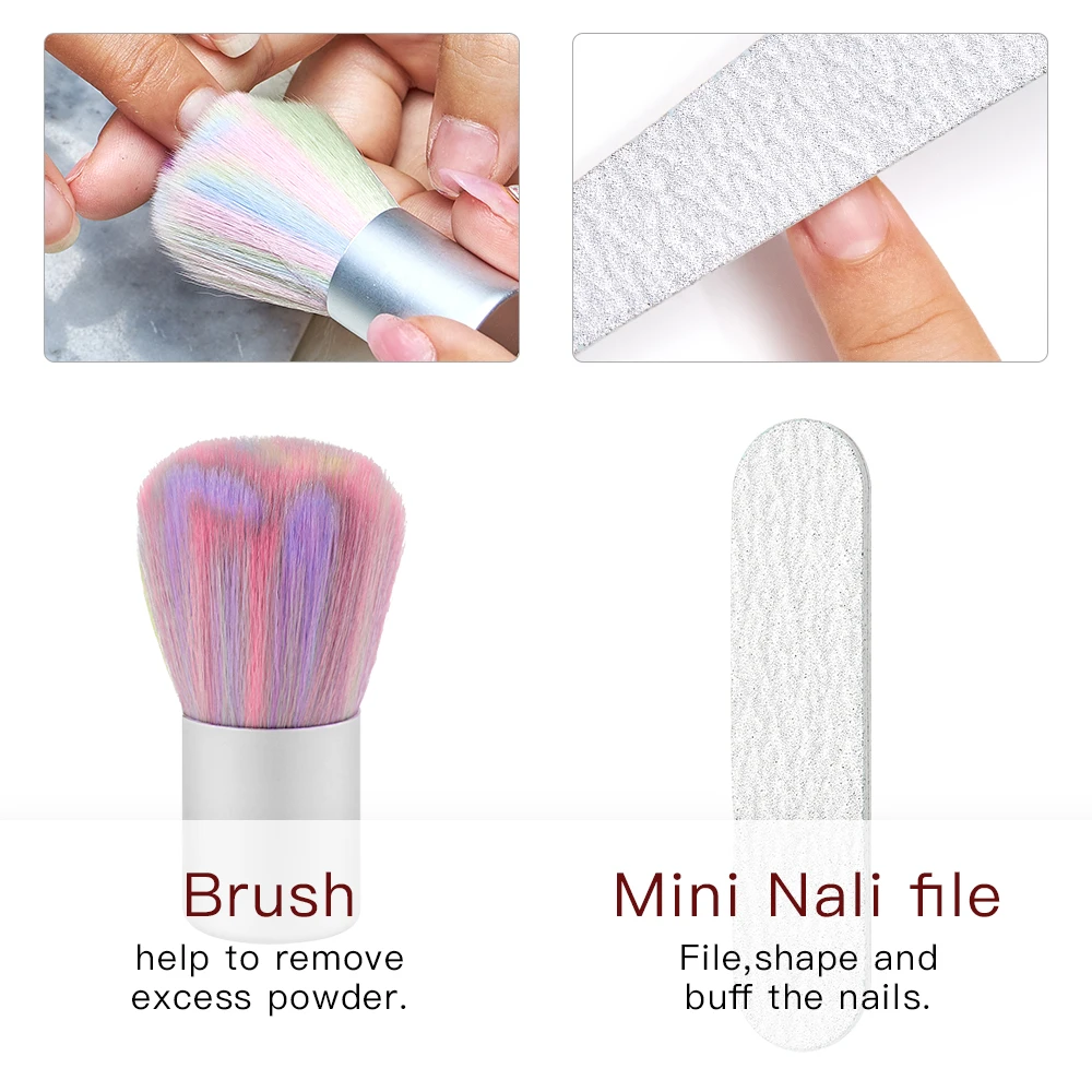 

Mtssii 12pcs Dipping Powder Set French White Nude Pink Dip Nail Glitter Powder Pigment For Manicure Nail Art Decorations