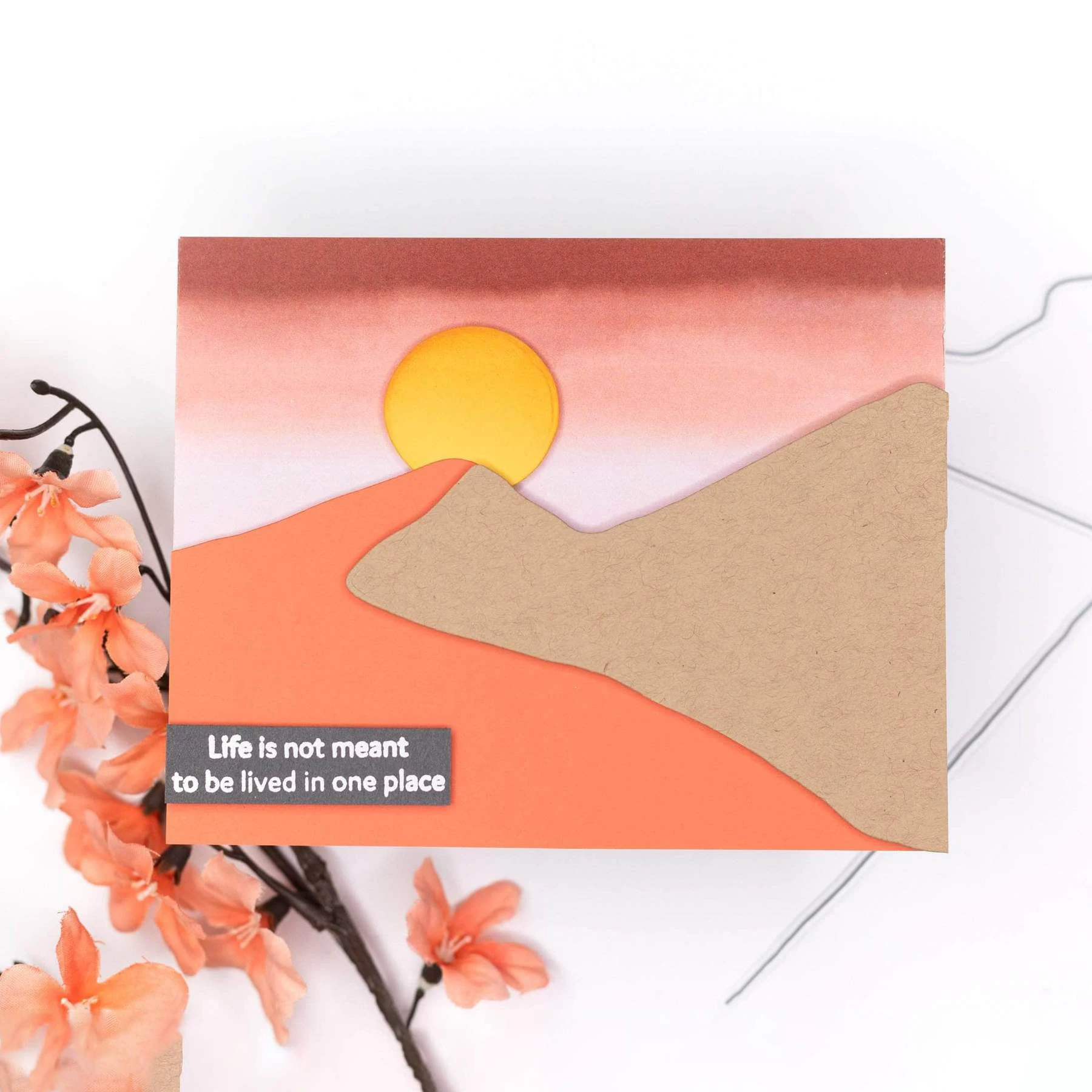 

Twin Mountains Sun Metal Cutting Dies Scrapbook Diary Decoration Stencil Embossing Template DIY Greeting Card Handmade 2021 NEW