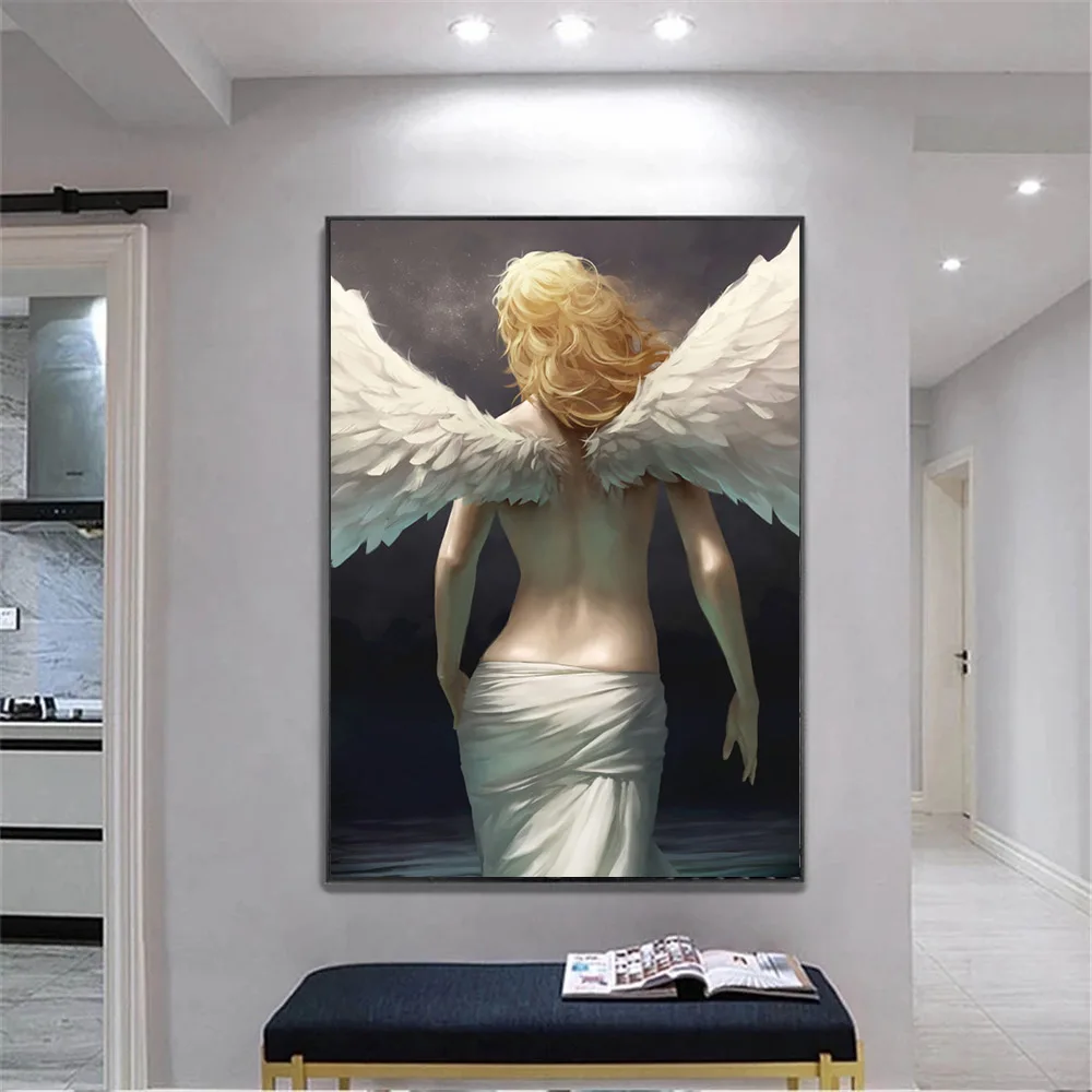 

Abstract Wings Woman Wall Art Posters And Prints Sexy Girl Canvas Painting Modern Print Poster Wall Pictures Living Room Decor