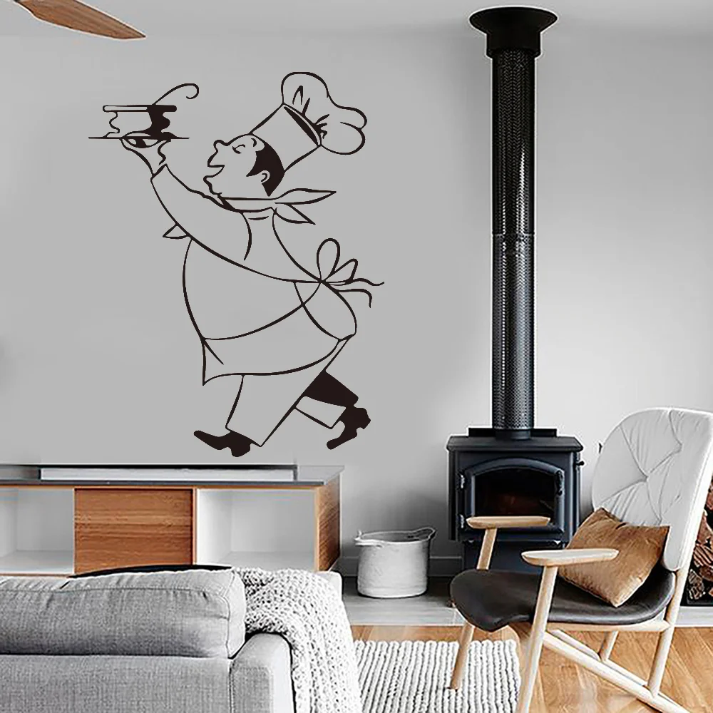 

Stickers Cuisine Chef Cuistot Vinyl Wall Decals Sticker Mural Wall Art Kitchen Tile Wallpaper Home Decor House Decoration