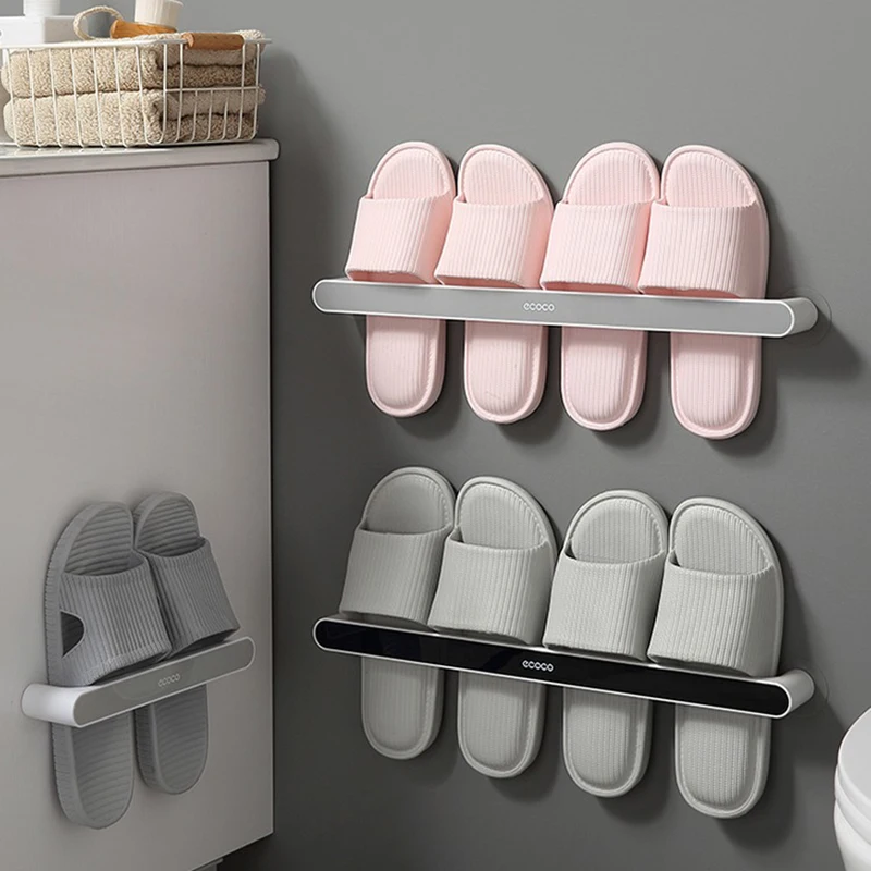 Стеллаж для тапочек ECOCO щетка чистки ванной комнаты обуви настенная вешалка без