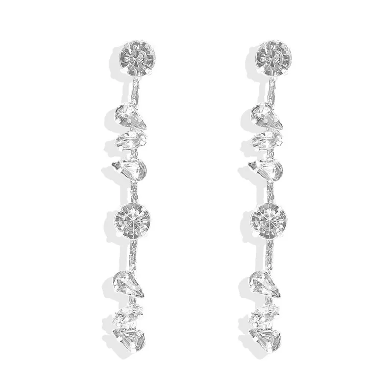 2019 корейские женские серьги подвески с кристаллами и металлическими подвесками