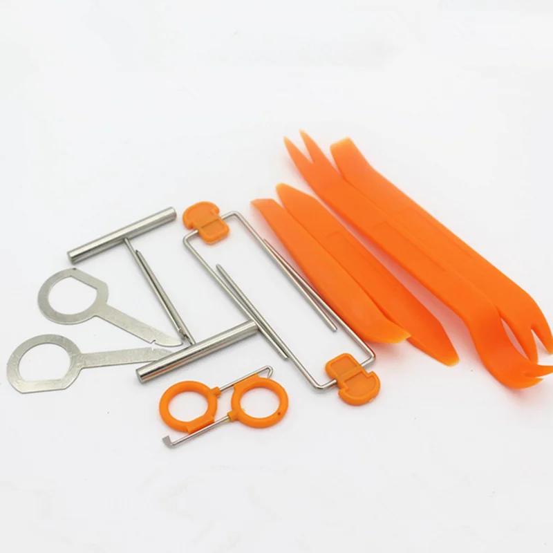 12pcs Car Door Clip Panel Radio Removal Tool For Toyota Corolla rav4 Camry Yaris crown seat FR Leon Ibiza cupra car accessories |