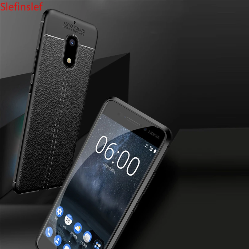 Ударопрочный кожаный мягкий чехол из ТПУ с рисунком для Nokia 2 7 9 чехлы телефонов 6