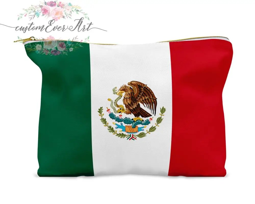 Мексиканская косметичка персонализированная маленькая сумка на молнии для