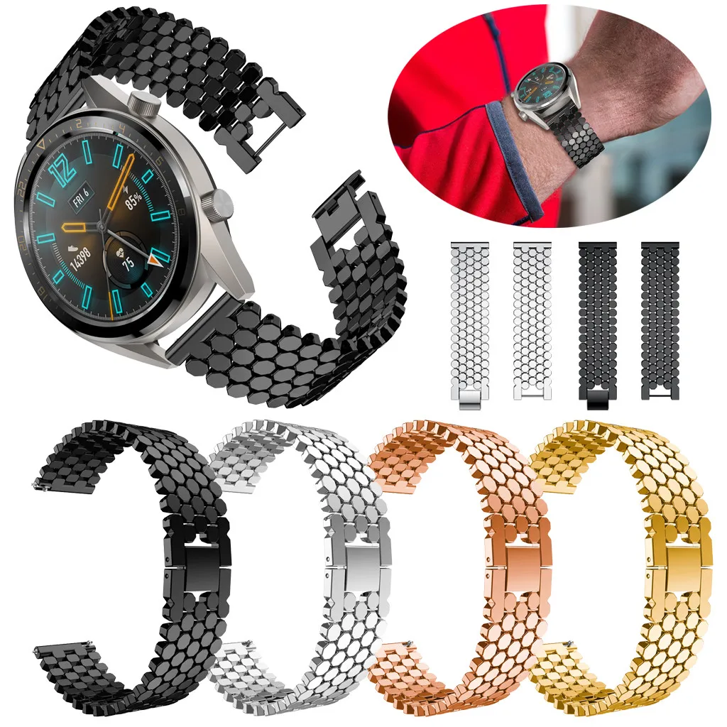 Уникальный ремешок для часов из нержавеющей стали сменный Huawei Watch GT спортивные