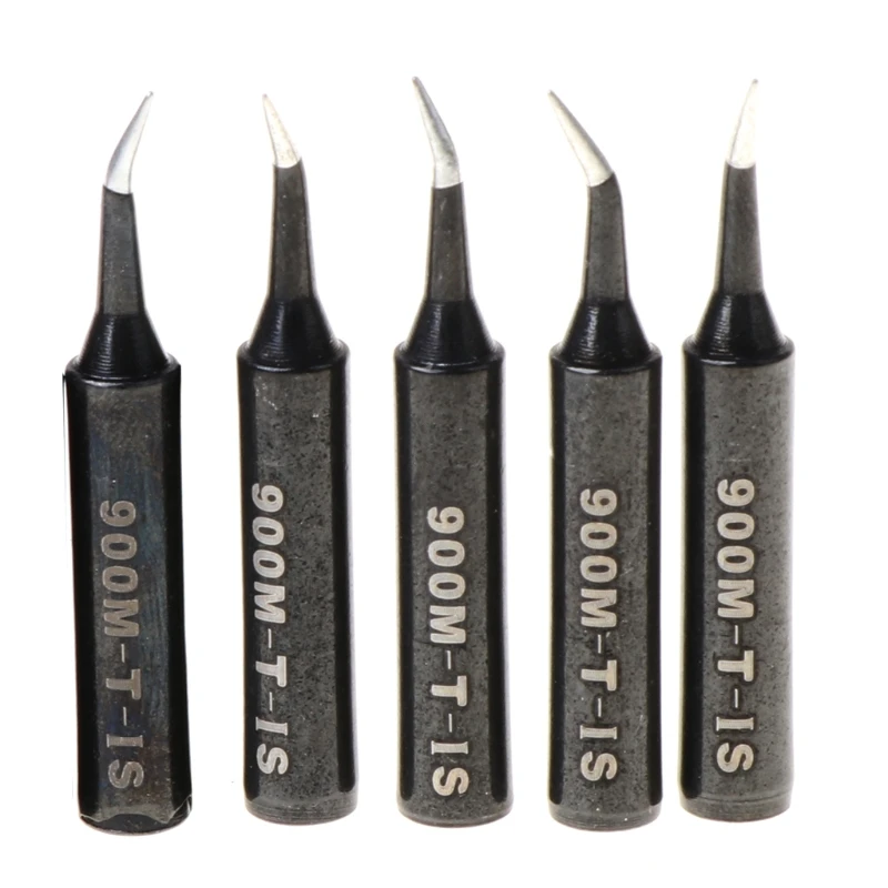 

5 Pcs Solder Soldering Iron Tip 900M-T-SI Lead Free For Hakko Saike 936 852d+ 909D GXMA