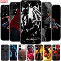 hd spider man phone case for huawei p50 p40 p30 p20 10 9 8 lite e pro plus black etui coque painting hoesjes comic fas