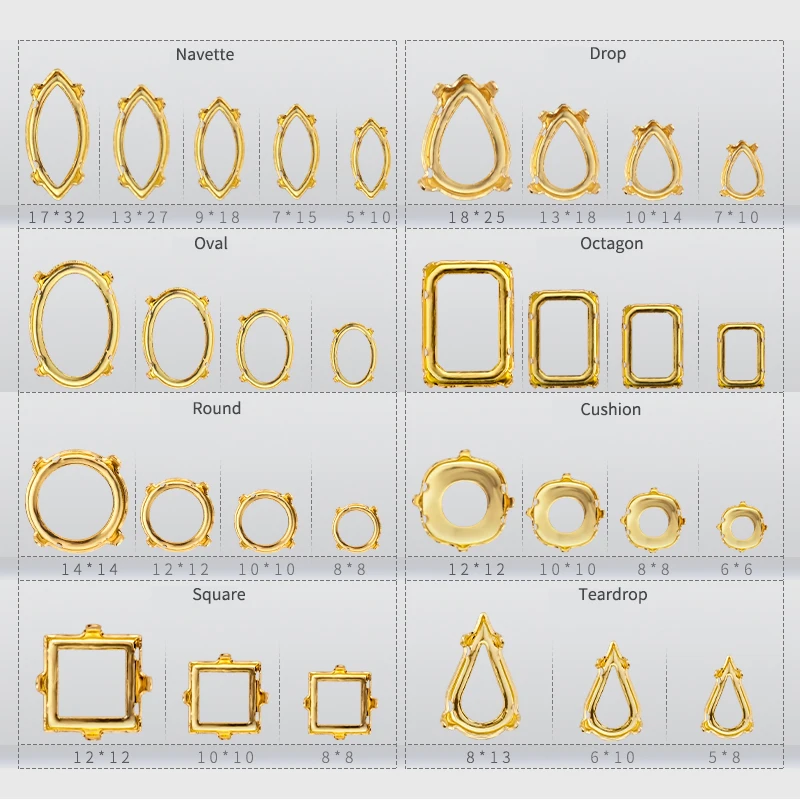 Astrobox новые аксессуары для шитья гнездо золотой коготь Пришивание стразы