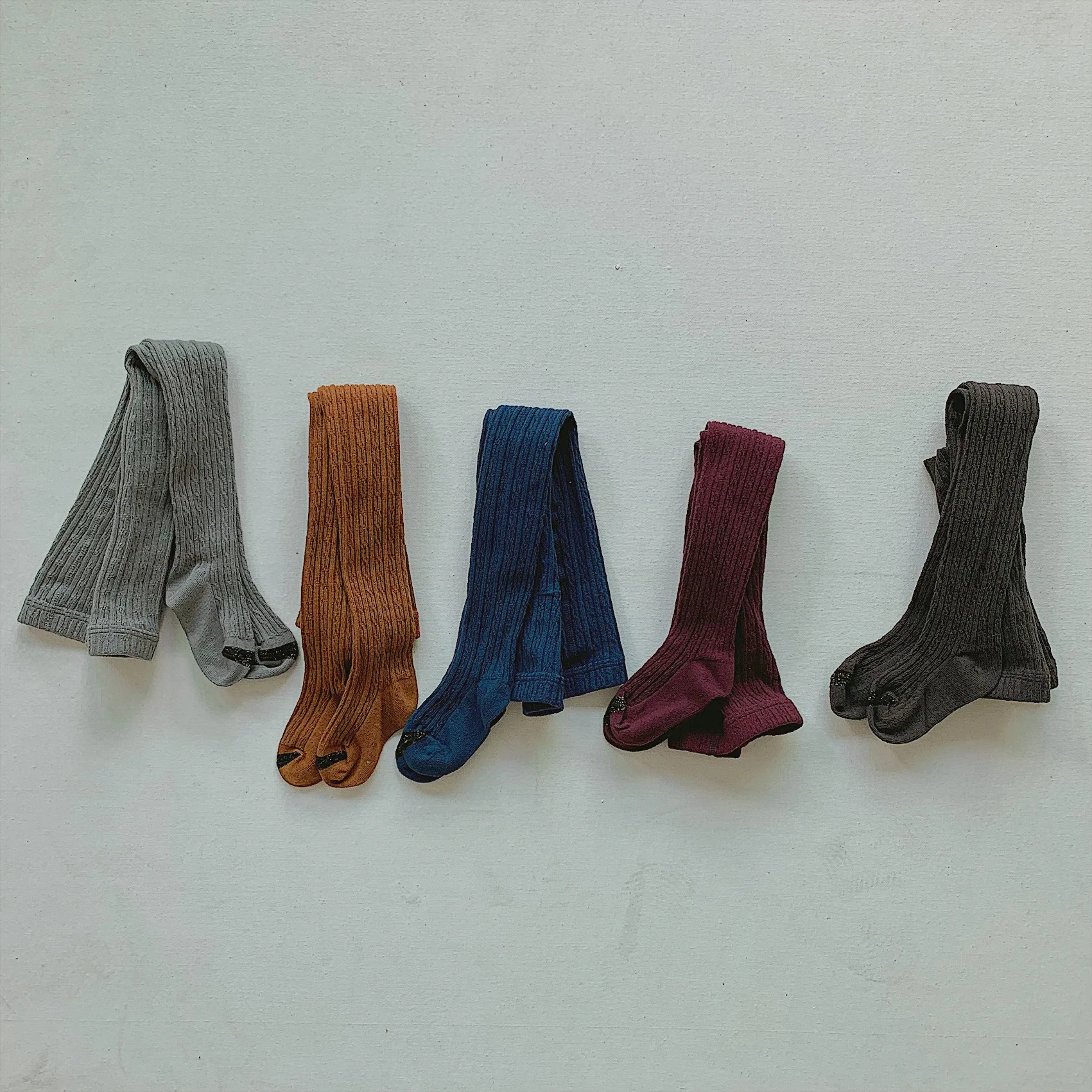 Осенние детские колготки трикотажные хлопковые для девочек чулки малышей