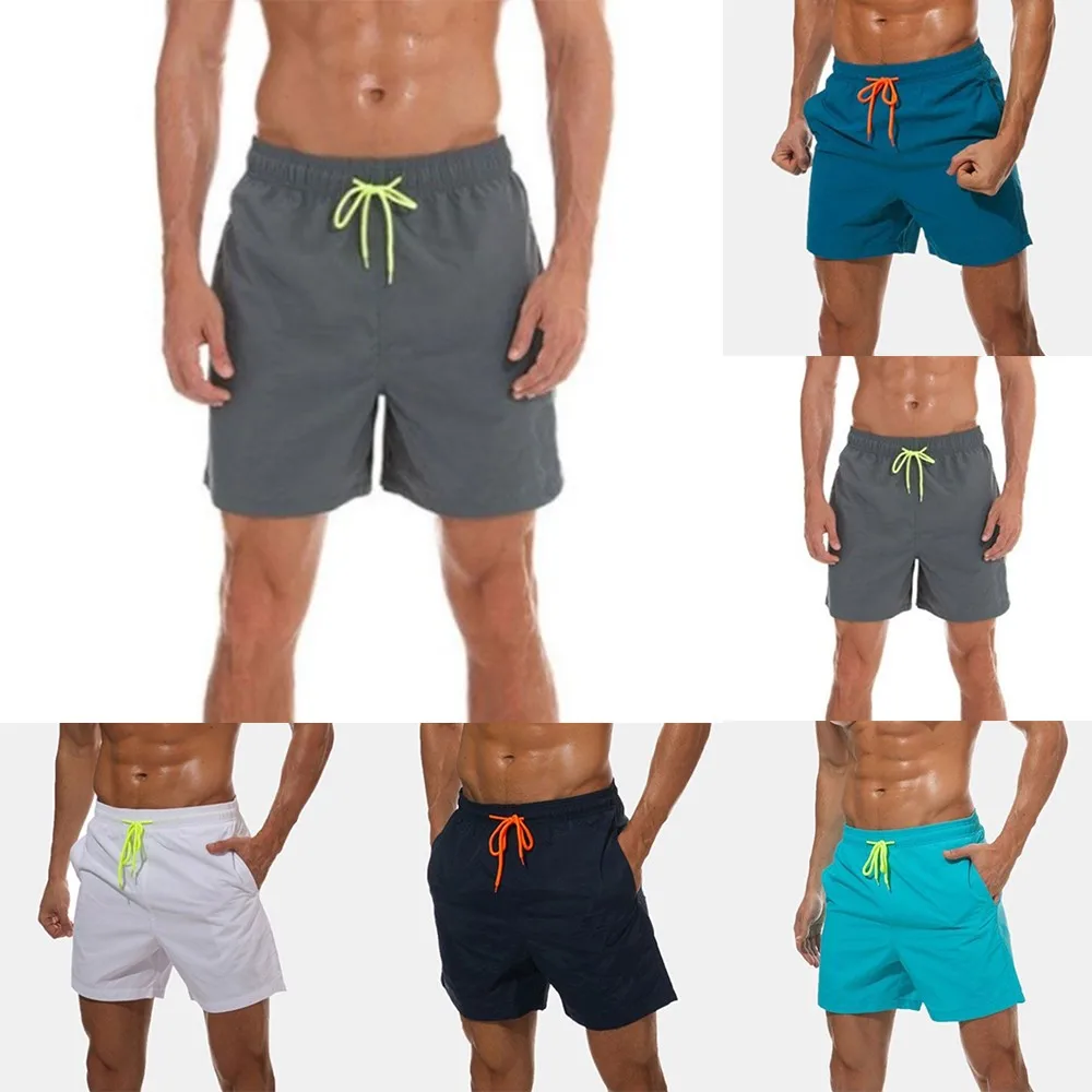 

New Summer Surf Trunks Plus Size Drawstring Swimwear Quick Dry Men's Board Shorts Beach Trunks Spor Boxer Summer Sport Swimwear