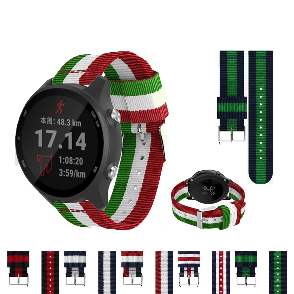 Ремешок нейлоновый для наручных часов Garmin Vivoactive 4 сменный Браслет Для Huawei magic Watch 2